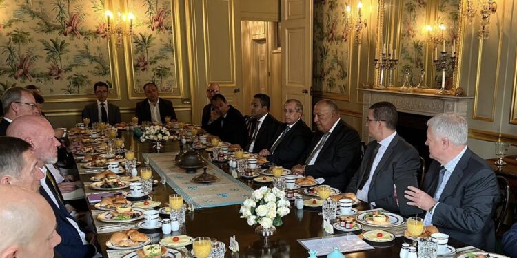 Choucri s'entretient avec des représentants de la communauté d'affaires britannique 1 - Le Progrès Egyptien