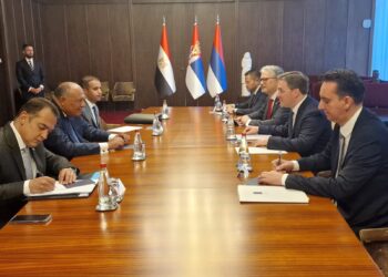 Choucri se réunit avec son homologue serbe