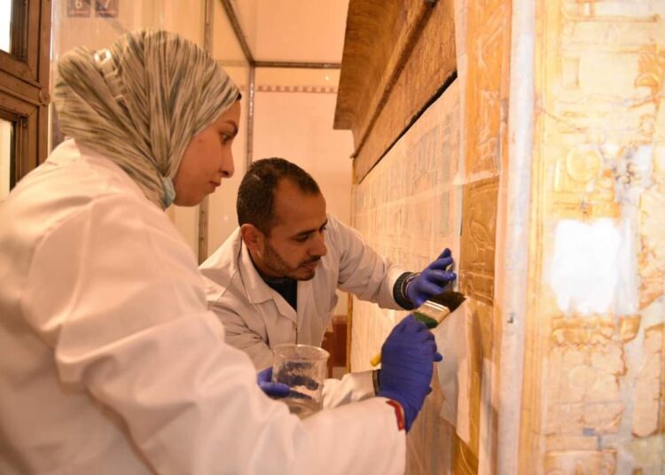 Le Grand Musée égyptien reçoit la première et la plus grande cabine du roi Toutankhamon