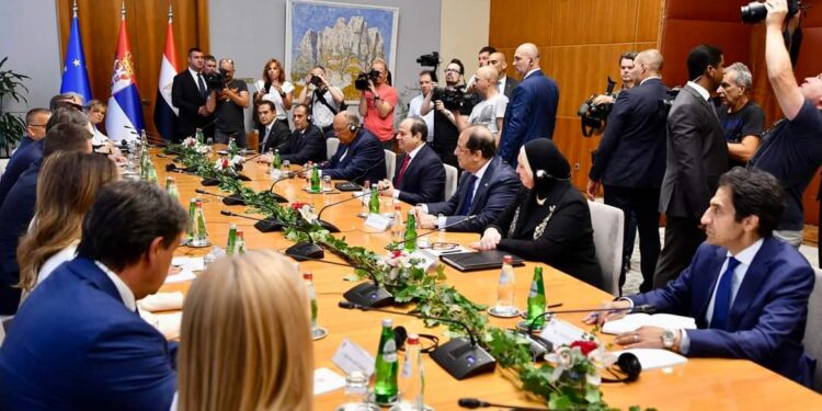 Séance élargie de pourparlers entre l'Egypte et la Serbie 1 - Le Progrès Egyptien