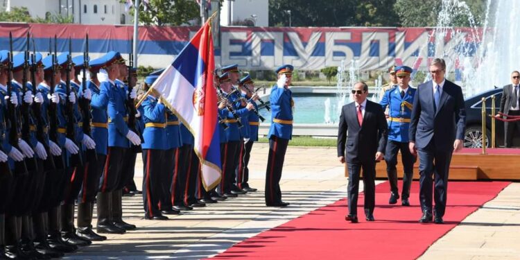 Le Président Serbe reçoit Al-Sissi au palais présidentiel à Belgrade 1 - Le Progrès Egyptien