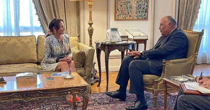 Choucri s'entretient avec l'ancienne ministre française de L'Environnement 2 - Le Progrès Egyptien Choucri s'entretient avec l'ancienne ministre française de L'Environnement 1 - Le Progrès Egyptien