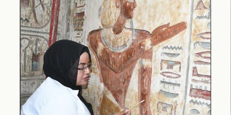 Louxor : Le compartiment d'or du temple de Habu restauré 2 - Le Progrès Egyptien Louxor : Le compartiment d'or du temple de Habu restauré 1 - Le Progrès Egyptien