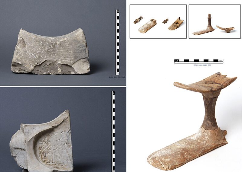 Appuie-tête de Deir El-Médina 2 - Le Progrès Egyptien Appuie-tête de Deir El-Médina 1 - Le Progrès Egyptien