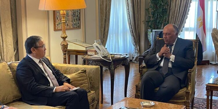 Choucri examine avec le vice-ministre du Kazakhstan la CICA 2 - Le Progrès Egyptien Choucri examine avec le vice-ministre du Kazakhstan la CICA 1 - Le Progrès Egyptien