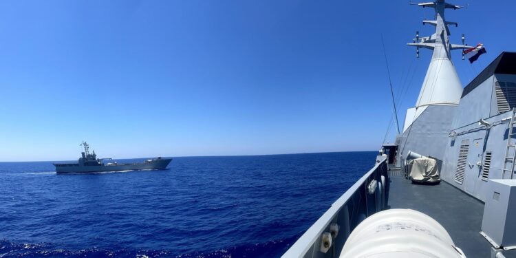 Exercice naval égypto-grec dans le champ d’opération de la flotte nord 2 - Le Progrès Egyptien Exercice naval égypto-grec dans le champ d’opération de la flotte nord 1 - Le Progrès Egyptien