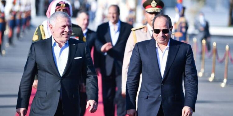 Al-Sissi fait ses adieux au roi de la Jordanie 1 - Le Progrès Egyptien