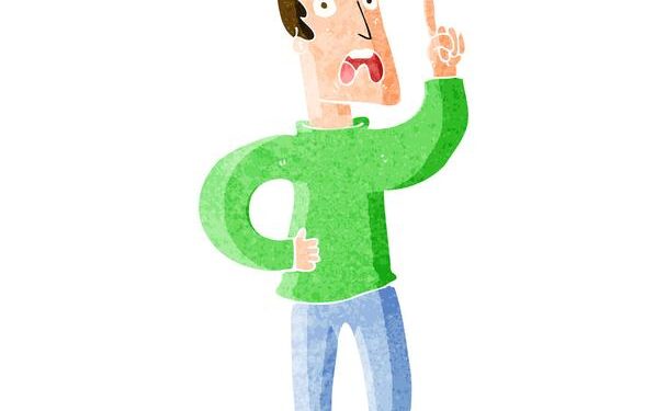 cartoon man with complaint