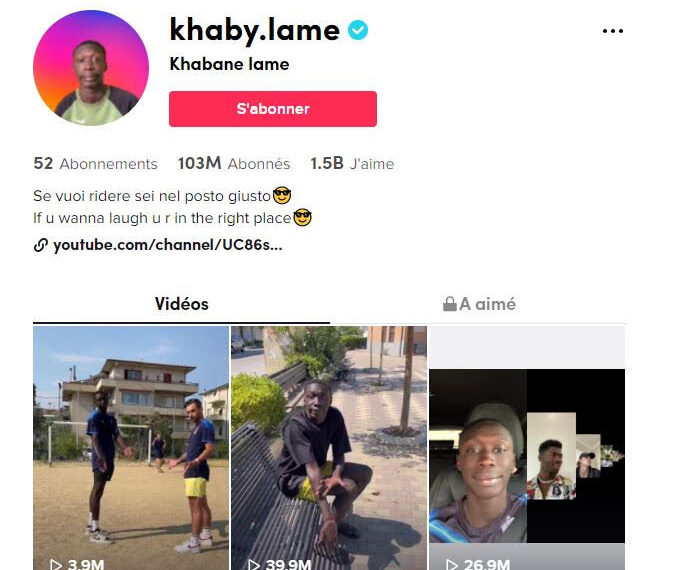 TikTok : Le Sénégalais Khaby Lame, le plus suivi au monde 2 - Le Progrès Egyptien TikTok : Le Sénégalais Khaby Lame, le plus suivi au monde 1 - Le Progrès Egyptien