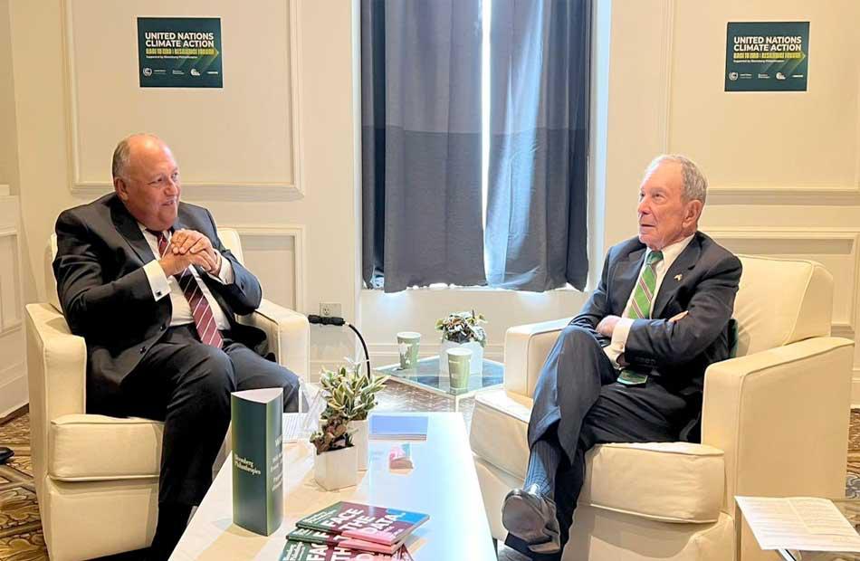 Choucri s'entretien avec le président de Bloomberg 2 - Le Progrès Egyptien Choucri s'entretien avec le président de Bloomberg 1 - Le Progrès Egyptien