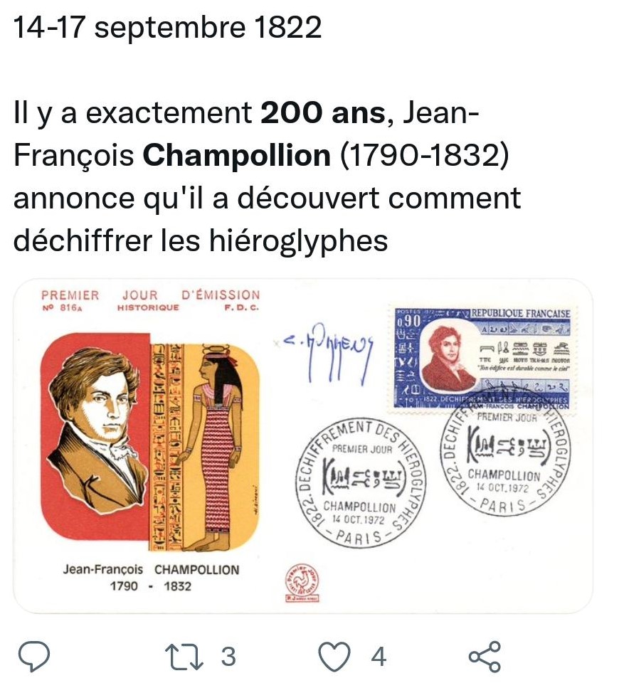 Carrefour de l’actualité, Les réseaux sociaux fêtent les 200 ans de l’Egyptologie ? 21 - Le Progrès Egyptien