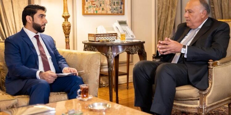 Choucri dans une interview avec l’Agence de presse émiratie “WAM” :<br>L’Égypte et les Émirats arabes unis partagent un intérêt commun 2 - Le Progrès Egyptien Choucri dans une interview avec l’Agence de presse émiratie “WAM” :<br>L’Égypte et les Émirats arabes unis partagent un intérêt commun 1 - Le Progrès Egyptien