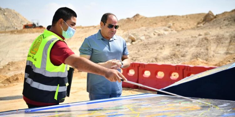 Al-Sissi inspecte les travaux de développement de routes et d'axes routiers au Grand Caire 1 - Le Progrès Egyptien