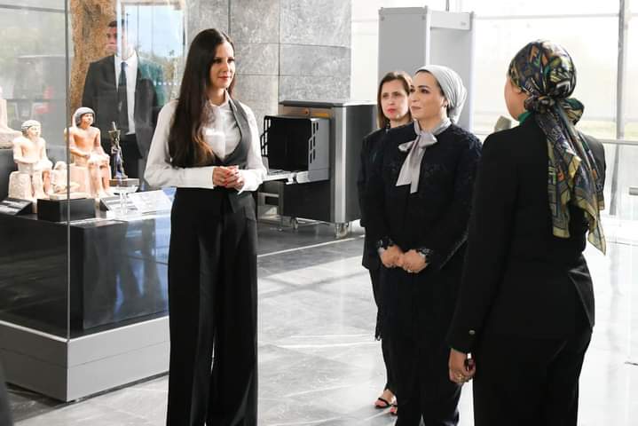 Entissar Al-Sissi reçoit la Première Dame de Serbie 5 - Le Progrès Egyptien