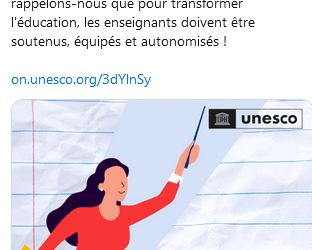 Journée mondiale des enseignants : Appel à transformer l’éducation