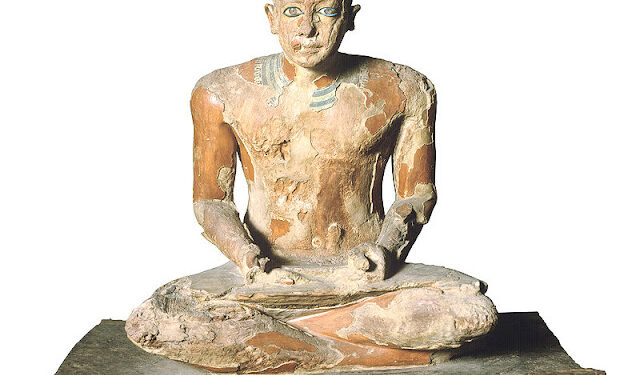 <strong>Statue de Mitri en scribe</strong> 2 - Le Progrès Egyptien <strong>Statue de Mitri en scribe</strong> 1 - Le Progrès Egyptien