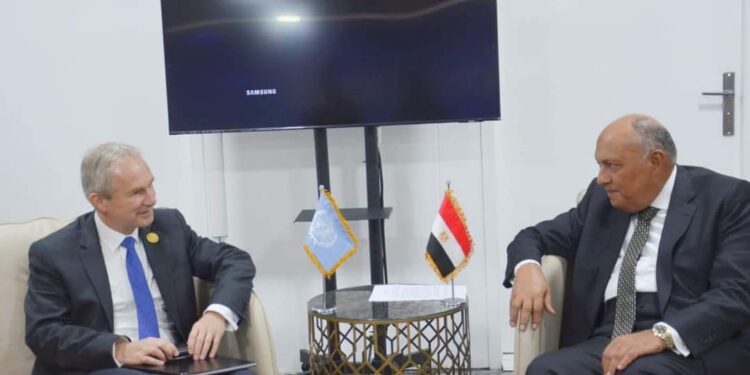 Choucri reçoit le président de la 77ème Assemblée des Nations Unies 1 - Le Progrès Egyptien