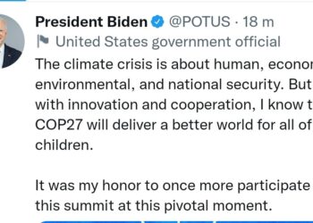 Biden sur Twitter : La COP-27 va permettre un meilleur monde à nos enfants