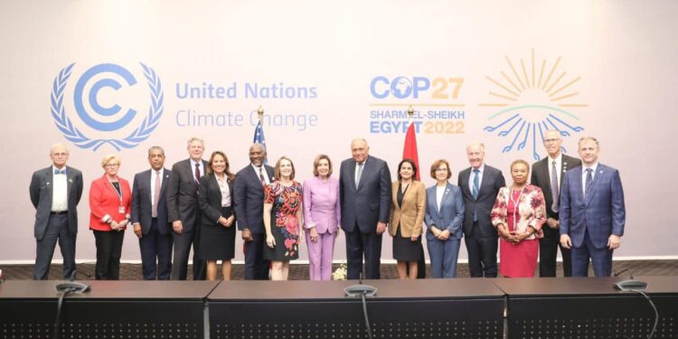 Choucri s’entretient avec Nancy Pelosi 2 - Le Progrès Egyptien Choucri s’entretient avec Nancy Pelosi 1 - Le Progrès Egyptien