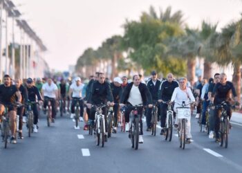 Le président Al-Sissi en tournée à vélo jeudi à l’aube à Charm El-Cheikh