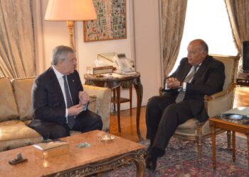 Début de la réunion à huis clos Choucri et son homologue italien