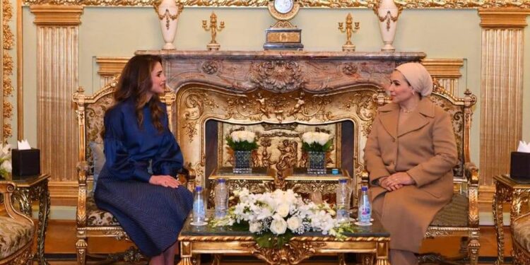 <strong>L’épouse du Président reçoit la reine Rania</strong> 2 - Le Progrès Egyptien <strong>L’épouse du Président reçoit la reine Rania</strong> 1 - Le Progrès Egyptien