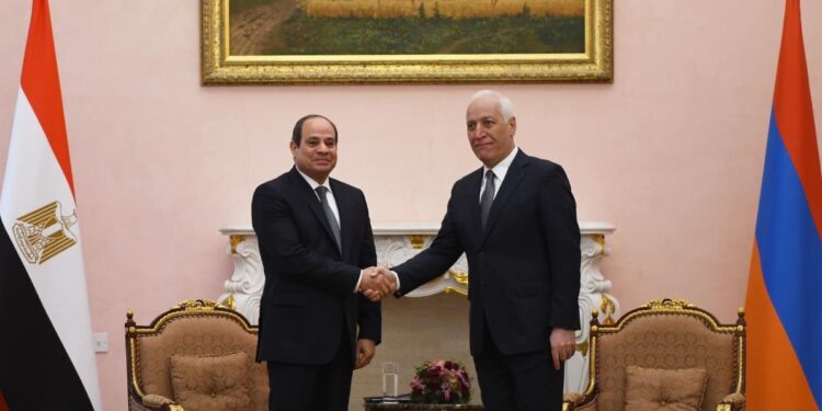 <strong>Le président arménien qualifie d'historique la visite du président Al Sissi</strong> 1 - Le Progrès Egyptien