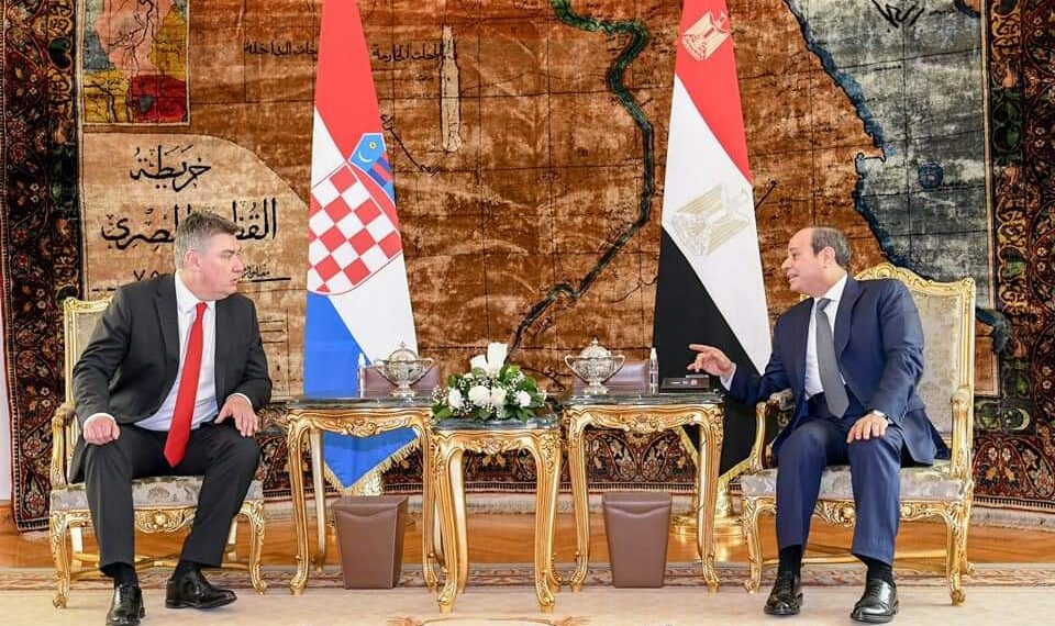 <strong>Al-Sissi et son homologue croate jugent important de contenir les tensions entre les parties palestinienne et israélienne</strong> 1 - Le Progrès Egyptien
