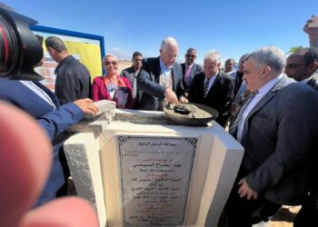 Pose de la première pierre du projet de centre de pêche à Al-Tor
