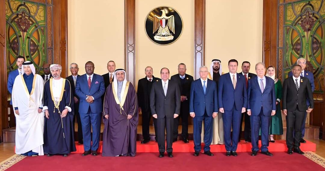 <strong>Le Président reçoit les chefs des parlements arabes</strong> 1 - Le Progrès Egyptien