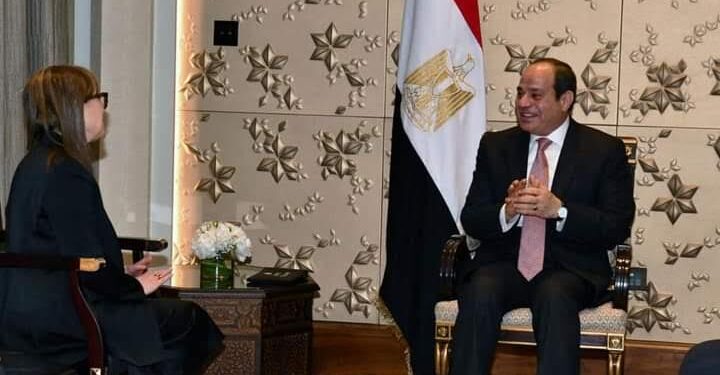 Al-Sissi s'entretient avec Najla Bouden 2 - Le Progrès Egyptien Al-Sissi s'entretient avec Najla Bouden 1 - Le Progrès Egyptien