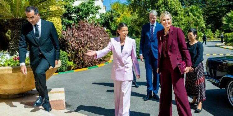 Princesse Lalla Meryem, rencontre chaleureuse au Maroc avec la reine Maxima 1 - Le Progrès Egyptien 22-03-2023 Rabat Queen Maxima during a meeting with Princess Lalla Meryem of Morocco ( eldest sister of King Mohammad V) at her residence in Rabat on her 3rd day of the 4 day visit to Morocco. The Queen is in her capacity as the United Nations Secretary-General Special Advocate for Inclusive Finance for Development. © PPE/rpe/schoemaker