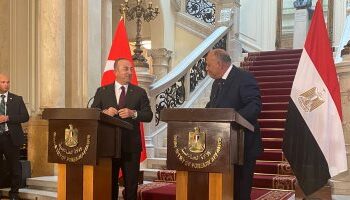 Conférence de presse entre Choucri et son homologue turc