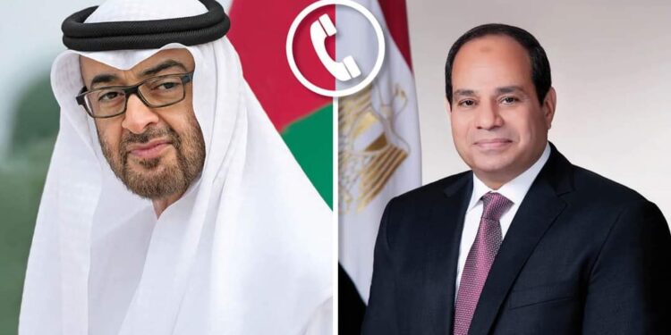 Le président Al-Sissi s'entretient avec cheikh Mohamed Ben Rached 1 - Le Progrès Egyptien