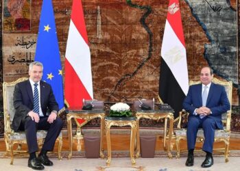 Le Président Al-Sissi reçoit le Chancelier Fédéral d’Autriche M. Karl Nehammer à l’Ittihadiya