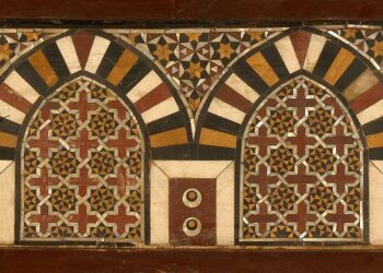 Panneau en mosaïque de marbre