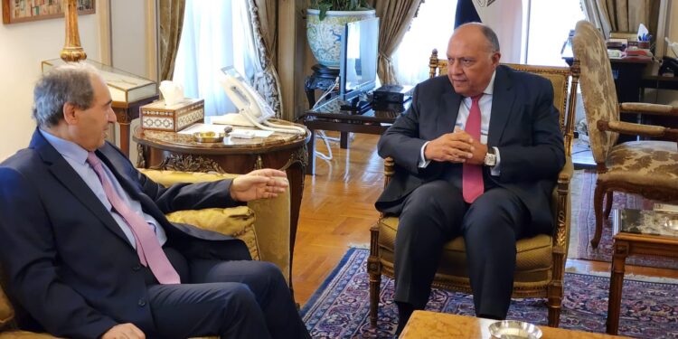 Rencontre à huis clos entre Choucri et son homologue syrien 1 - Le Progrès Egyptien