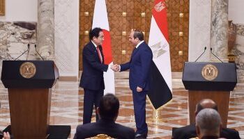  Al-Sissi reçoit le premier ministre japonais