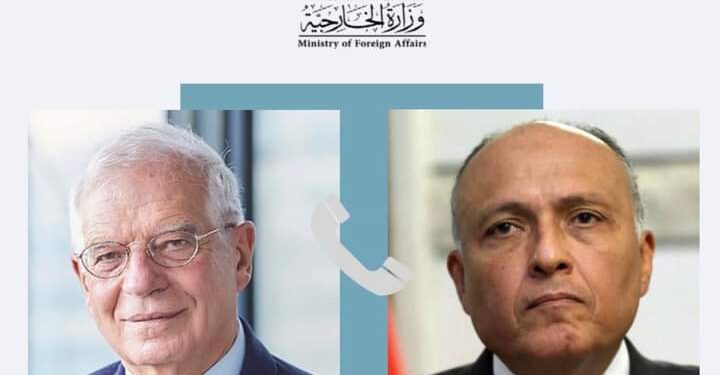 Choucri reçoit un appel de Josep Borrel 2 - Le Progrès Egyptien Choucri reçoit un appel de Josep Borrel 1 - Le Progrès Egyptien