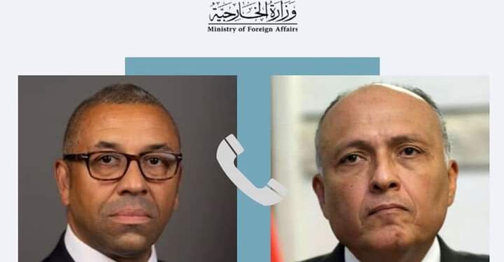 Choucri reçoit un appel téléphonique de son homologue britannique 2 - Le Progrès Egyptien Choucri reçoit un appel téléphonique de son homologue britannique 1 - Le Progrès Egyptien