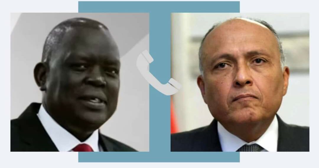 Choucri et le ministre des Affaires étrangères du Soudan du Sud s'entretiennent de la crise soudanaise 1 - Le Progrès Egyptien