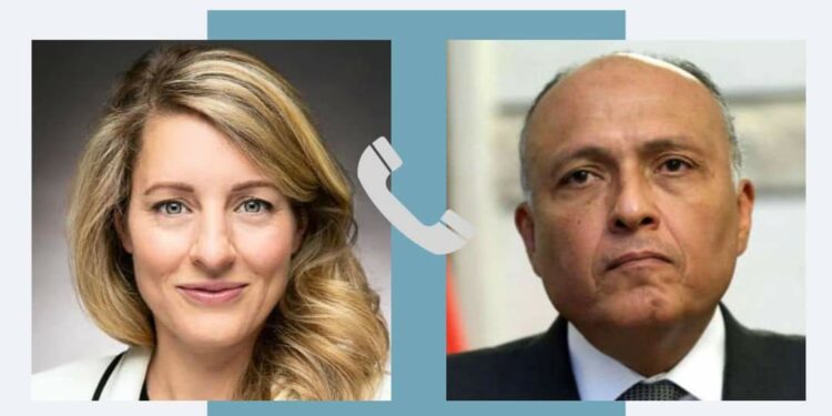 Choucri s’entretient avec son homologue canadienne                1 - Le Progrès Egyptien