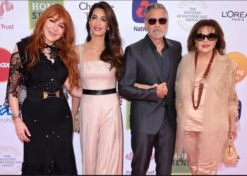 A Londres, Amal et George Clooney inséparables sur le tapis rouge