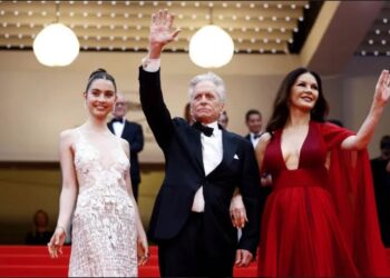 Michael Douglas à Cannes avec Zeta-Jones et leur fille