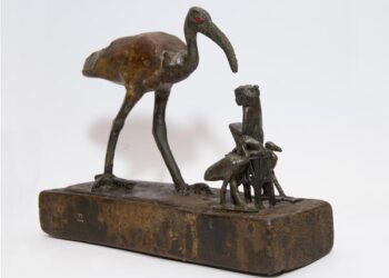 Statuette de Thot faisant face à Maat