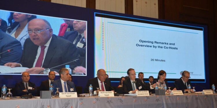 Choucri annonce la coprésidence par l'Égypte du FMLT 1 - Le Progrès Egyptien
