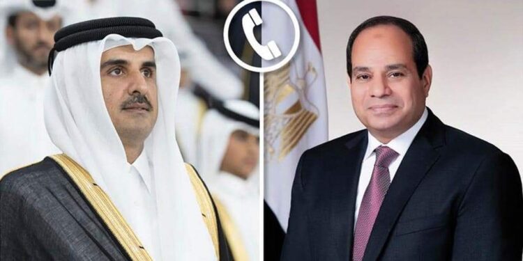 Al-Sissi reçoit un appel téléphonique de l’émir du Qatar à l'occasion de la fête 2 - Le Progrès Egyptien Al-Sissi reçoit un appel téléphonique de l’émir du Qatar à l'occasion de la fête 1 - Le Progrès Egyptien