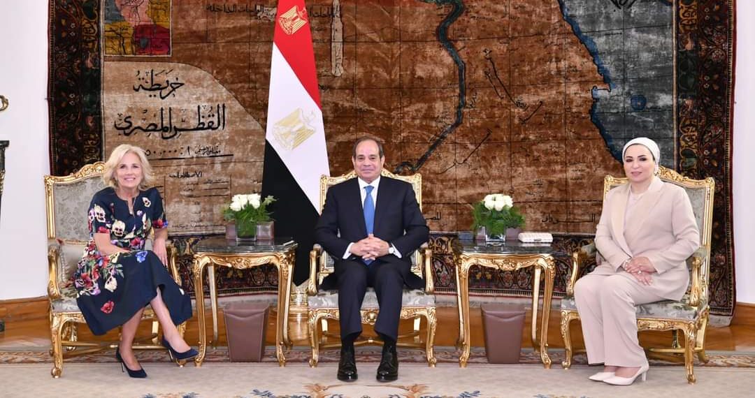 Al-Sissi et son épouse reçoivent Jill Biden (Photos) 1 - Le Progrès Egyptien