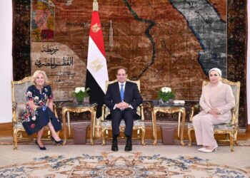 Al-Sissi et son épouse reçoivent Jill Biden (Photos)