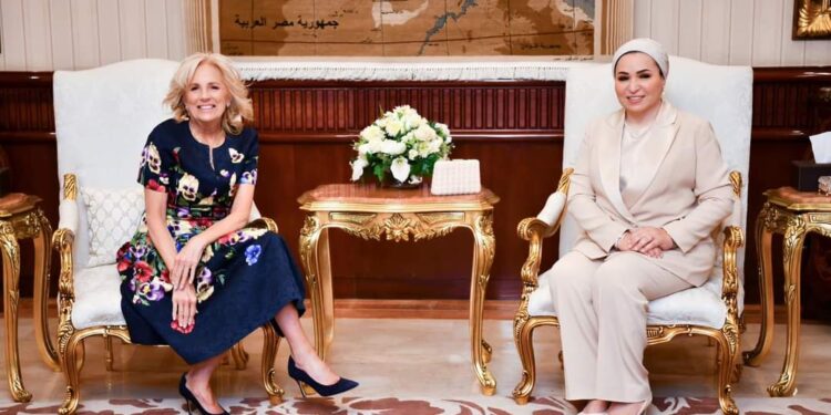 L'épouse du président souhaite la bienvenue en Egypte de la première dame des USA 2 - Le Progrès Egyptien L'épouse du président souhaite la bienvenue en Egypte de la première dame des USA 1 - Le Progrès Egyptien